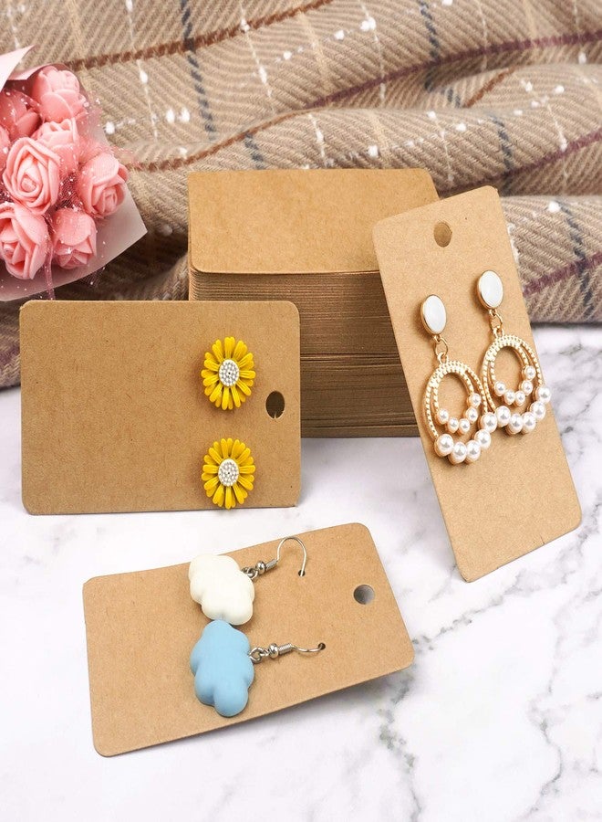Festiko Kraft Earring Display Cards, 256 Pieces, Kraft Paper, 3.5 x 2 Inch, Jewellery Holder Tags for Studs & Small Accessories - Image 5